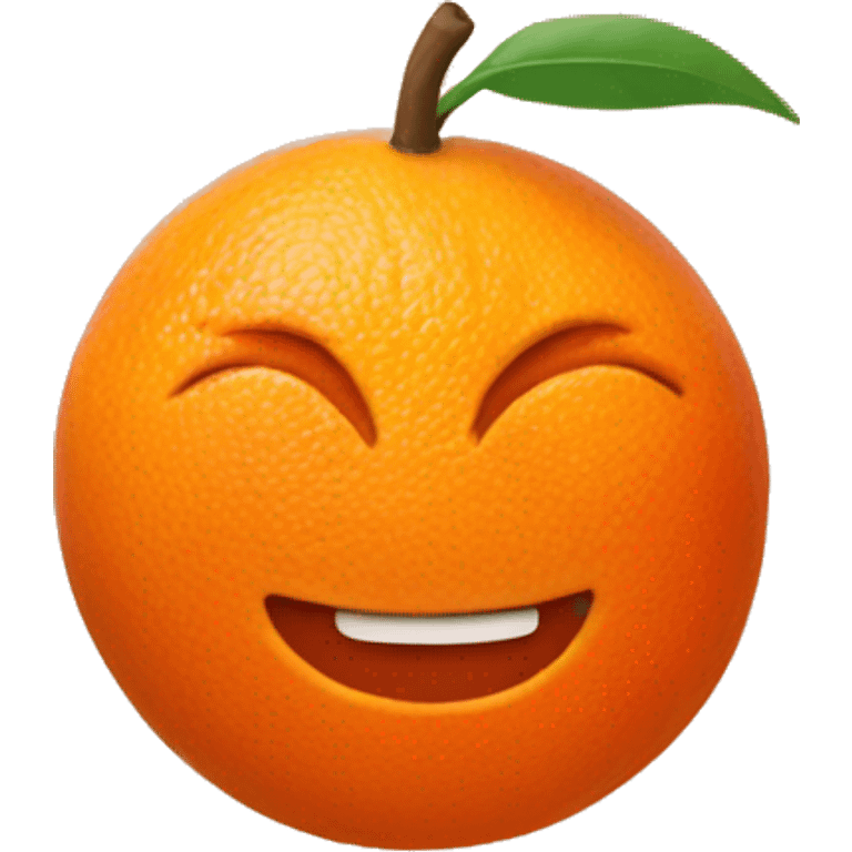 Orange on a peach background emoji