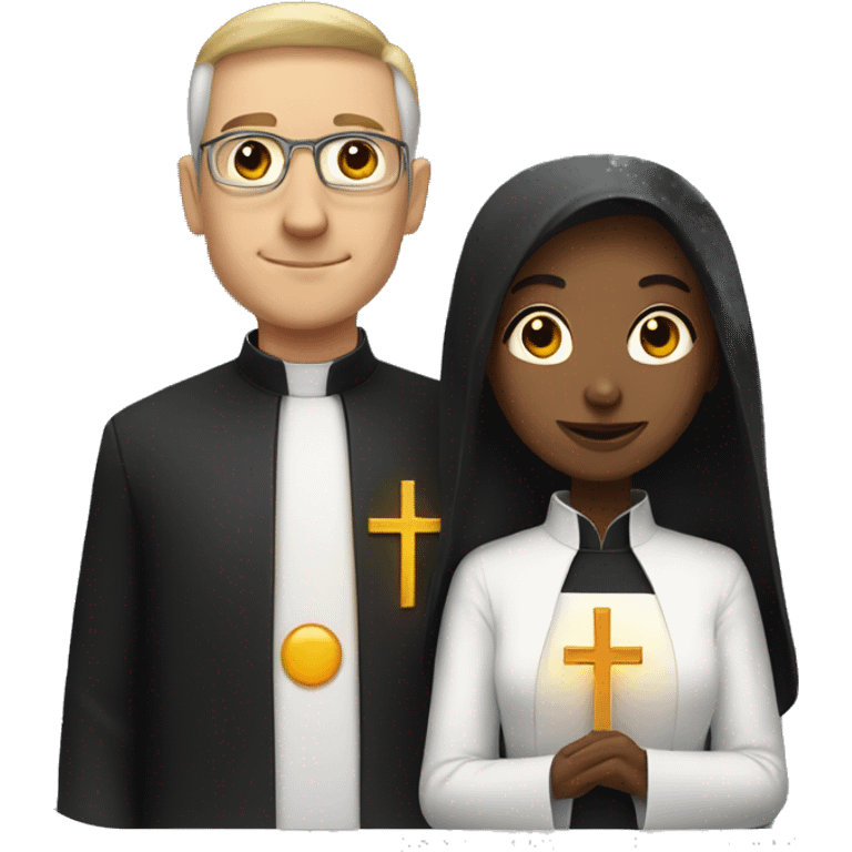 priest and a woman emoji