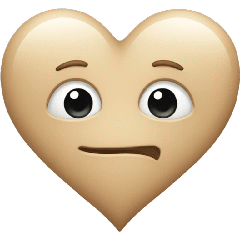 Beige heart  emoji