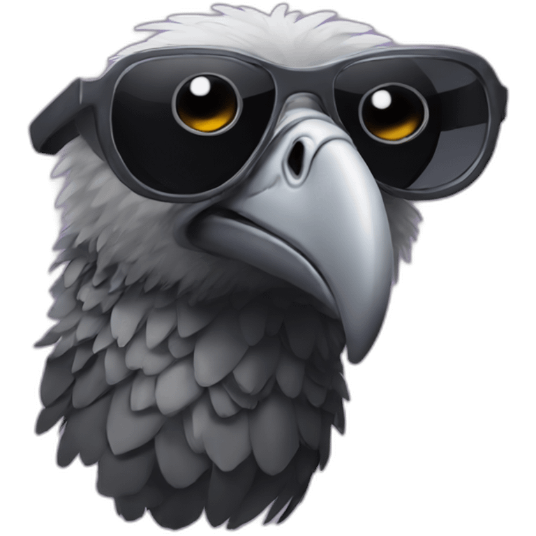 vulture with sunglasses emoji