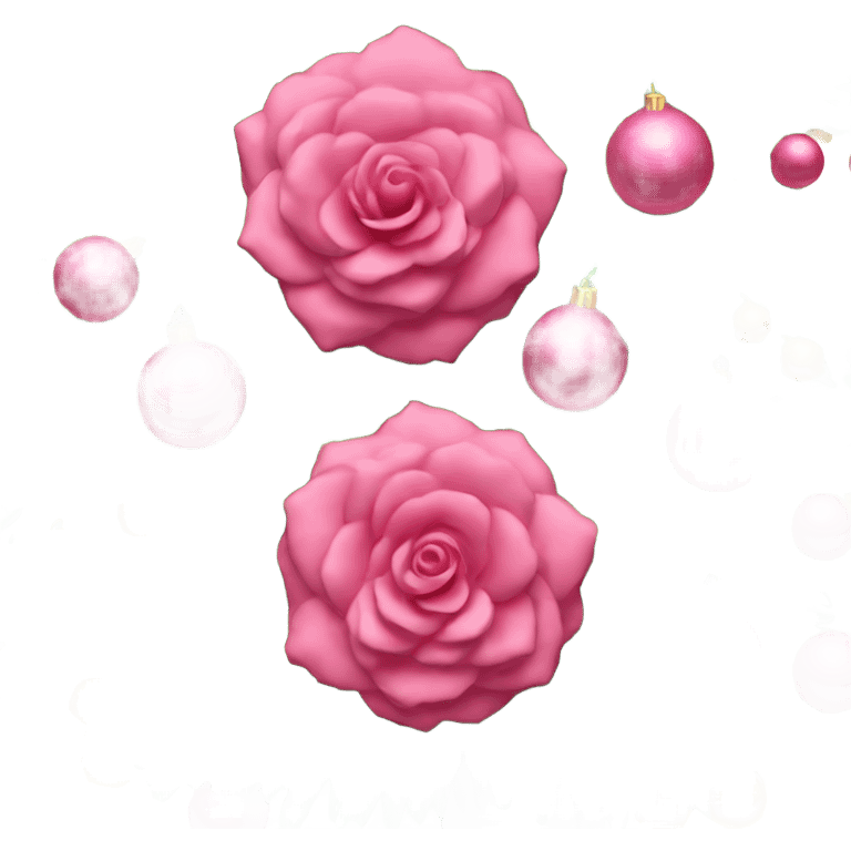 árbol de navidad decorado con cosas rosas emoji