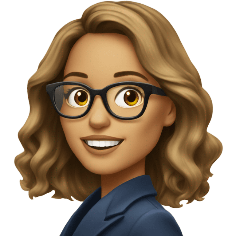 Jessica alba with glasses  emoji