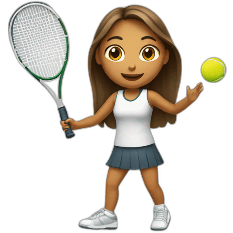 Fille qui joue au tennis emoji