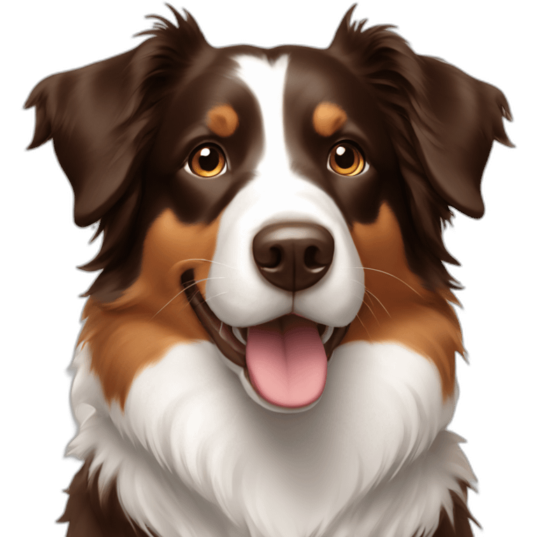 tricolor brown caramel border collie emoji