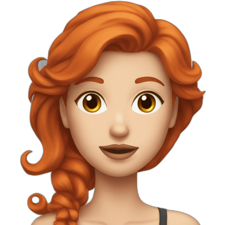 Sexy short redhead emoji