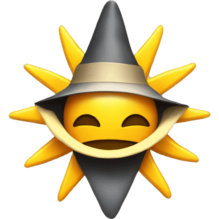 Cool Sun With A Hat emoji