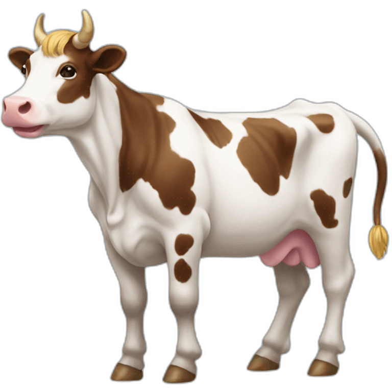 Cow merged with unicorn emoji