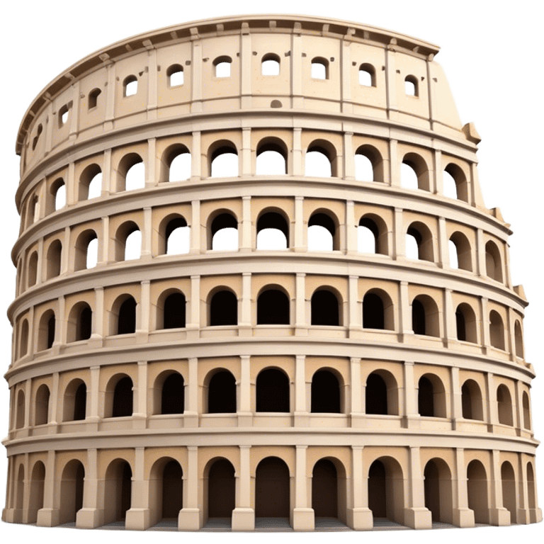 Cinematic Realistic Colosseum Landmark Emoji, depicted as the ancient Roman amphitheater rendered with dramatic architectural detail and dynamic lighting. emoji