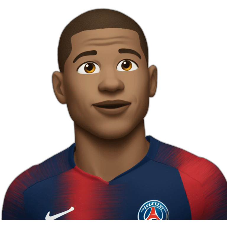 Mbappé kiss man emoji