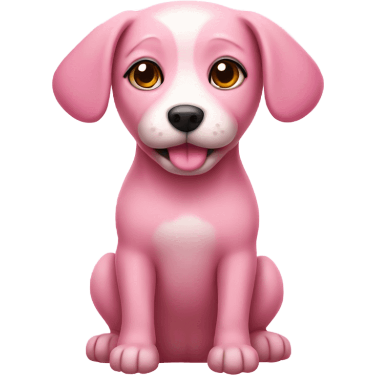 Cute pink dog emoji