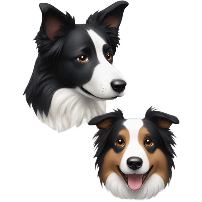 a Chinese and a border collie emoji