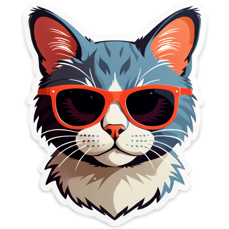 Cat with sunglasses emoji