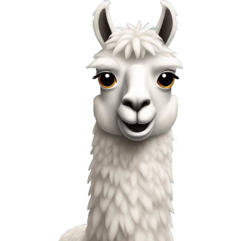 Llama that fits winter theme emoji