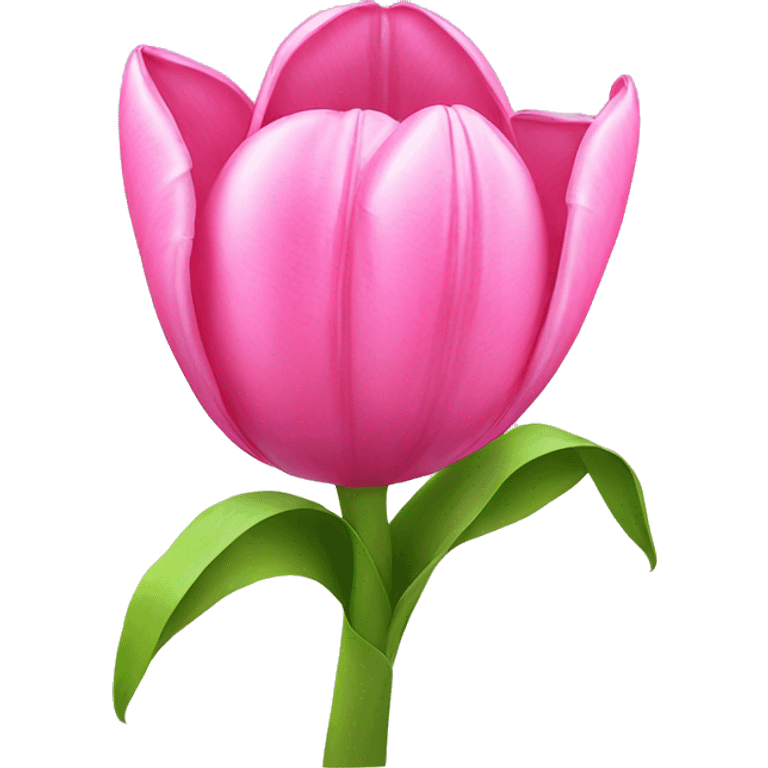 Pink tulips with a bow emoji