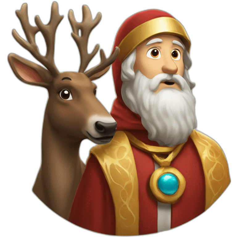 saint hubertus and his reindeer emoji