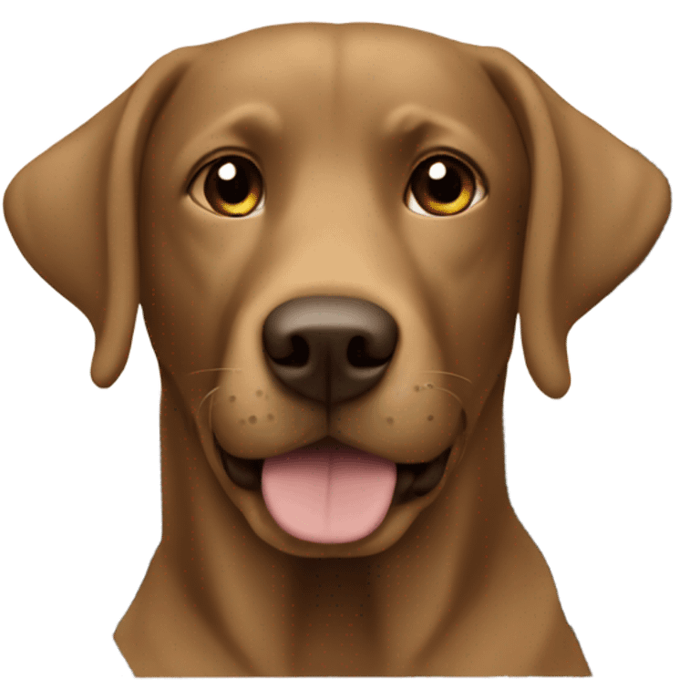 Brown Labrador in a car emoji