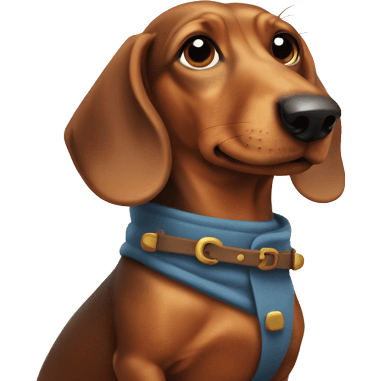 dachshund in arms emoji