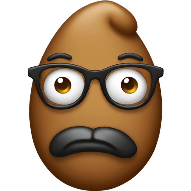 Poop with glasses emoji