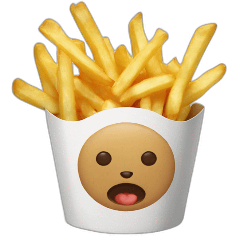 Ours qui mange des frites emoji