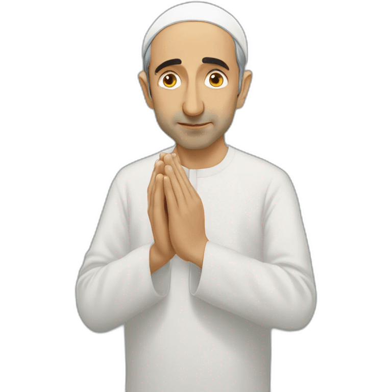 Éric Zemmour praying Islamic prayer emoji