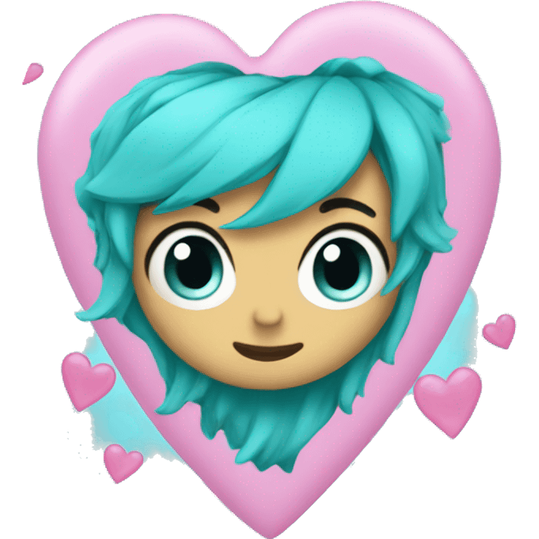 Aqua heart emoji