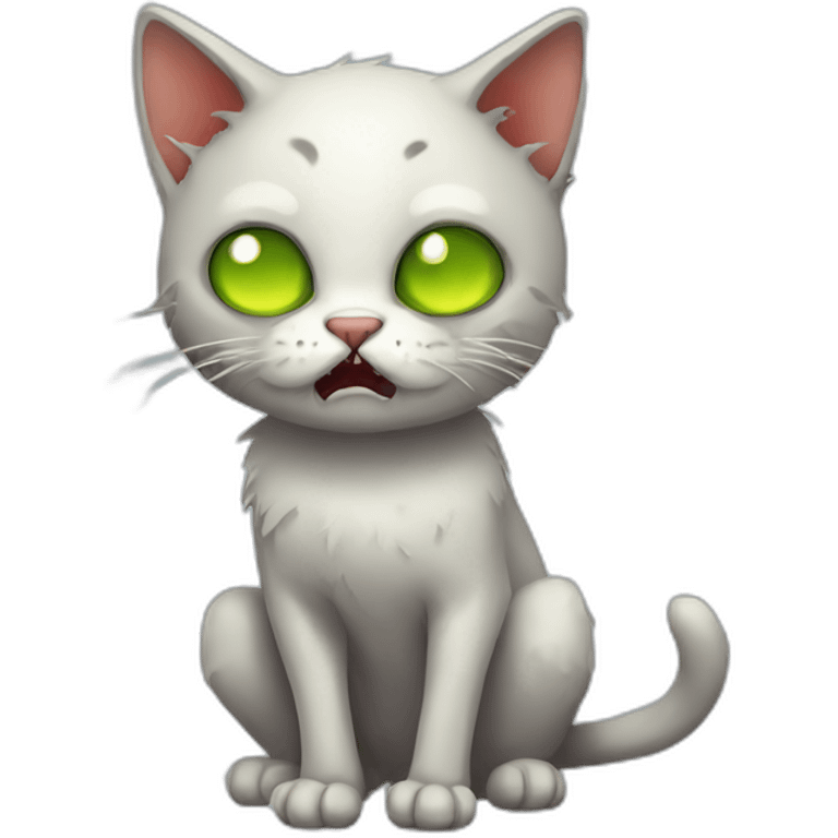 Zombie cat emoji