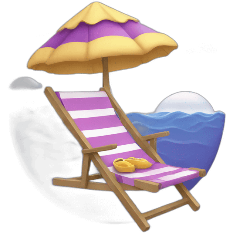 Sea vacation purple icon emoji