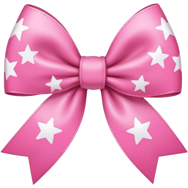 Pink bow with stars emoji