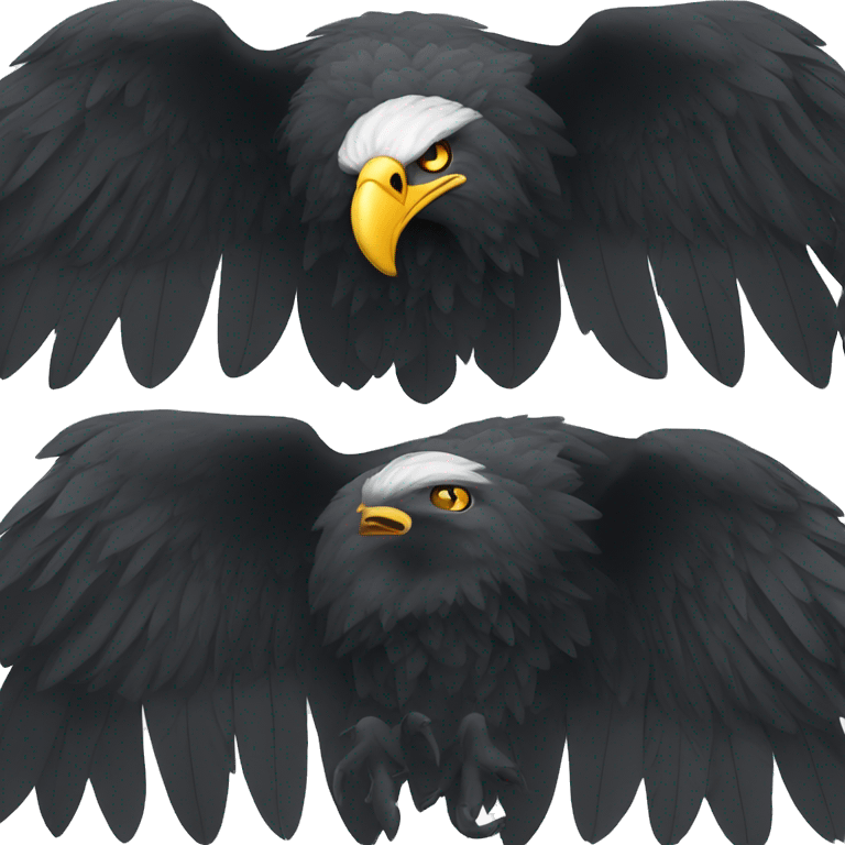 Full Black eagle emoji