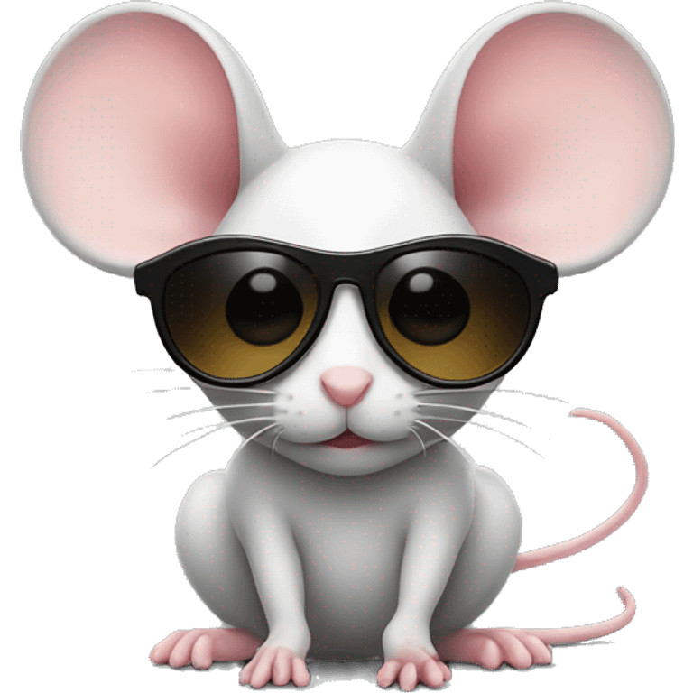 two mice with dark non seethe sunglasses emoji