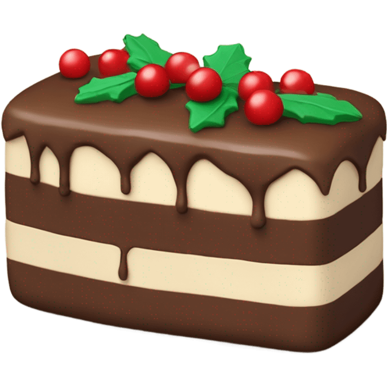 Buche de Noel cake emoji