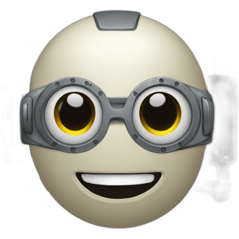 https://emojis.sh/p/fyos99FpSD - Based on this emoji, make a happy robot emoji with a thumbs up emoji