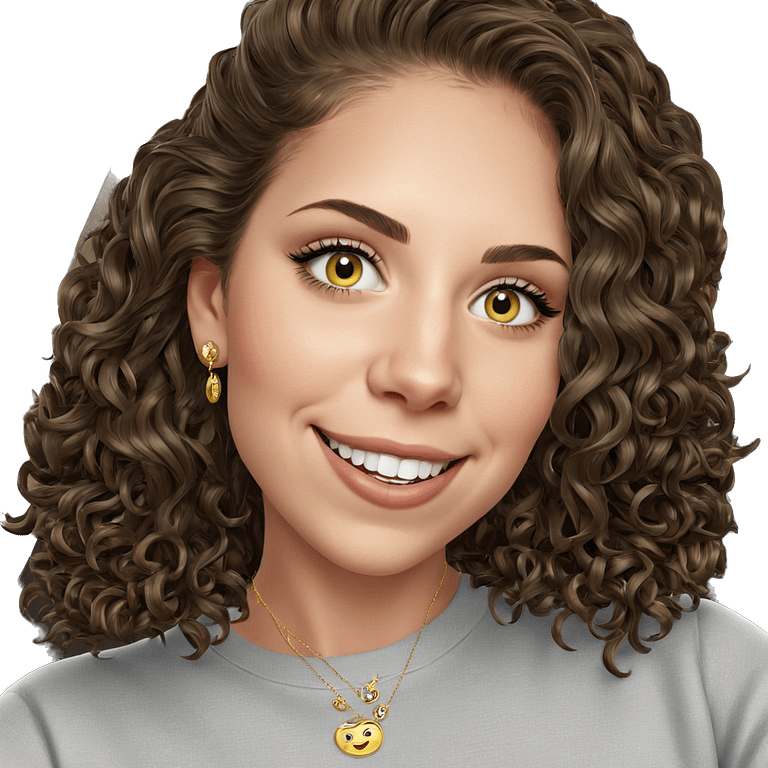 smiling girl with jewelry emoji