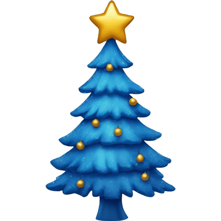 Blue xmas tree emoji