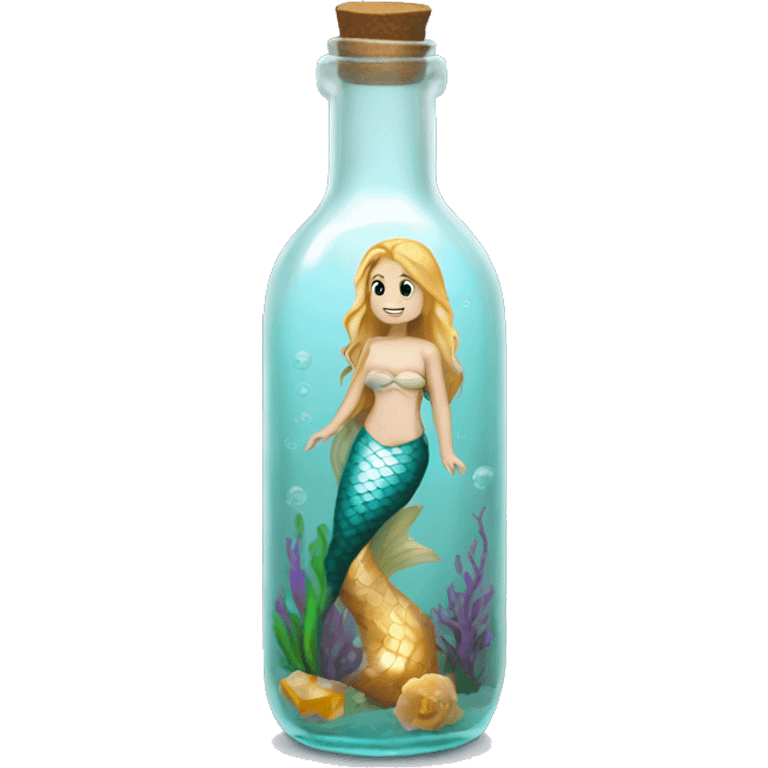 white mermaid in bottle emoji