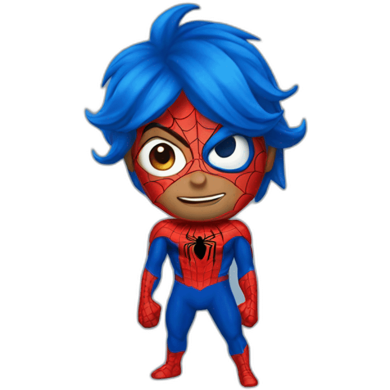 Blue spider man emoji