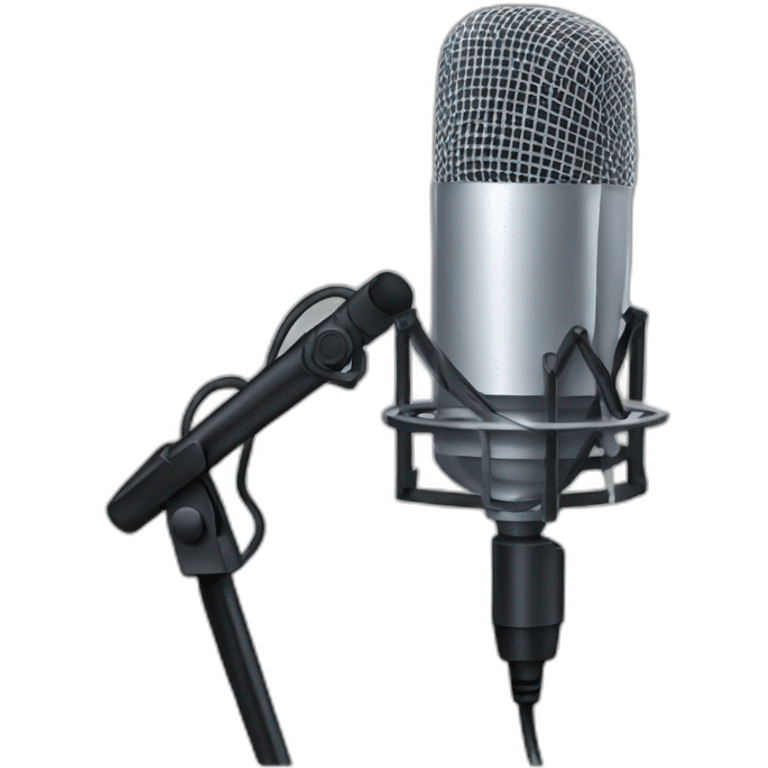 Microphone statique studio emoji