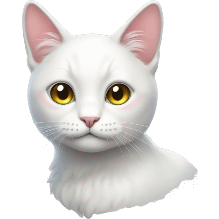 rainbow white cat emoji