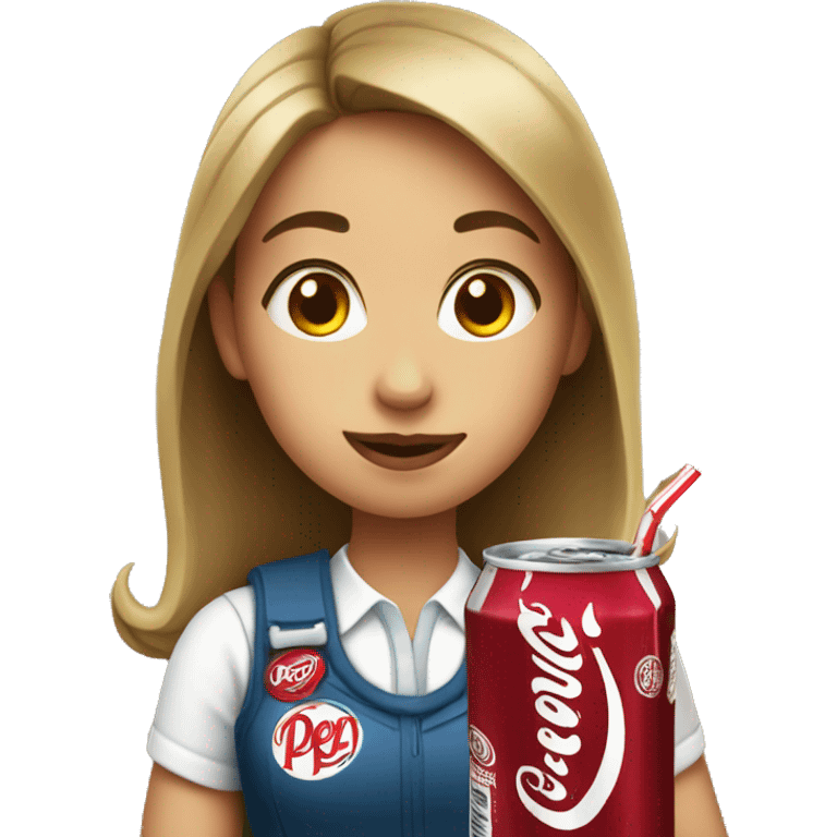 girl drinking dr pepper emoji