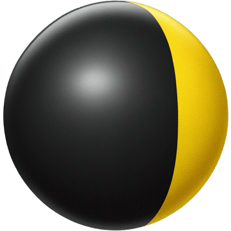 black ball with two small yellow dots emoji