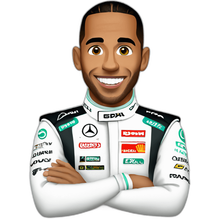 Lewis Hamilton with Formula 1 emoji