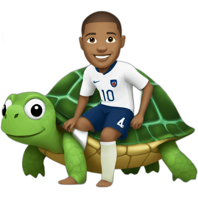 Mbappe on a turtle emoji