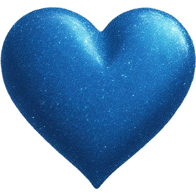 Glittery blue heart emoji