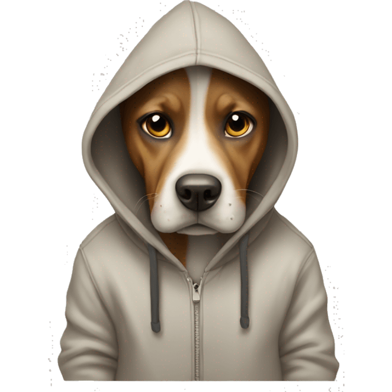 dog wearing a hoodie emoji