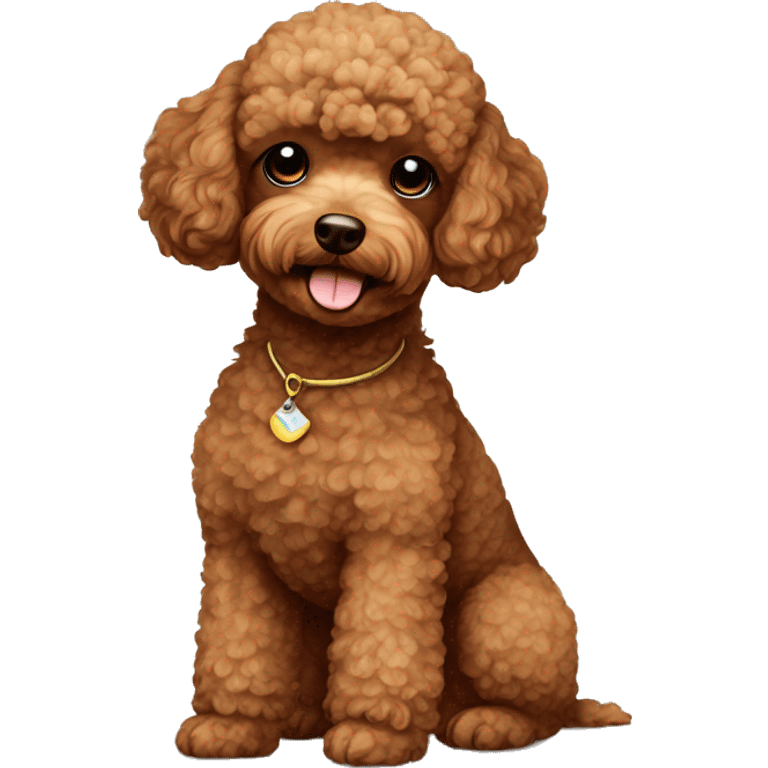 Toy poodle brown emoji