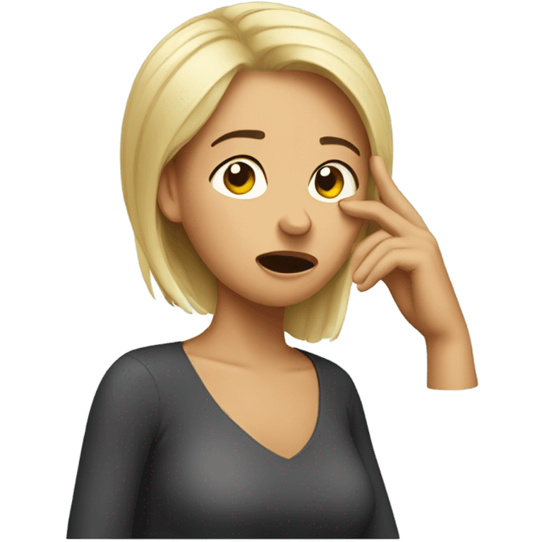 Confused woman scratching head emoji