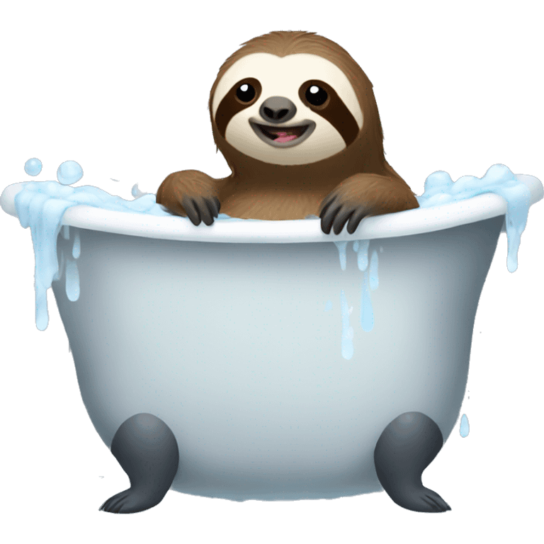 sloth taking a bath emoji