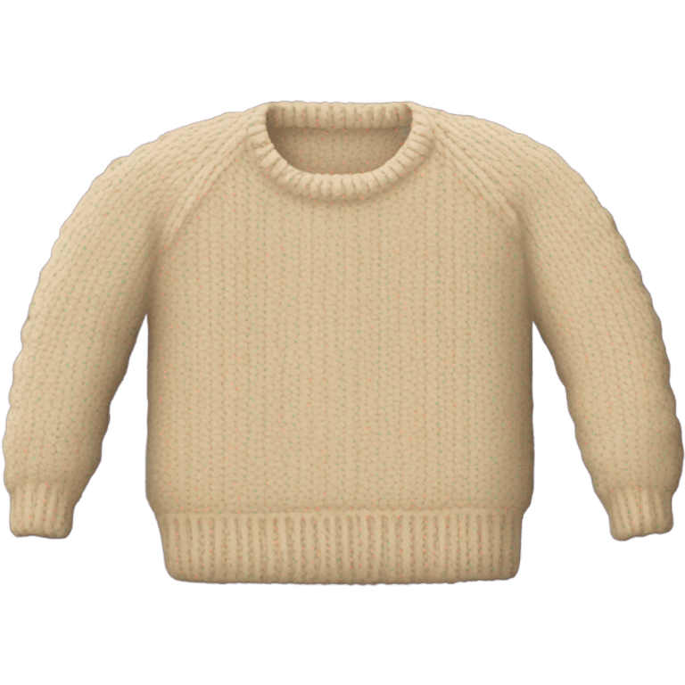 Knit sweater with nostalgia design emoji