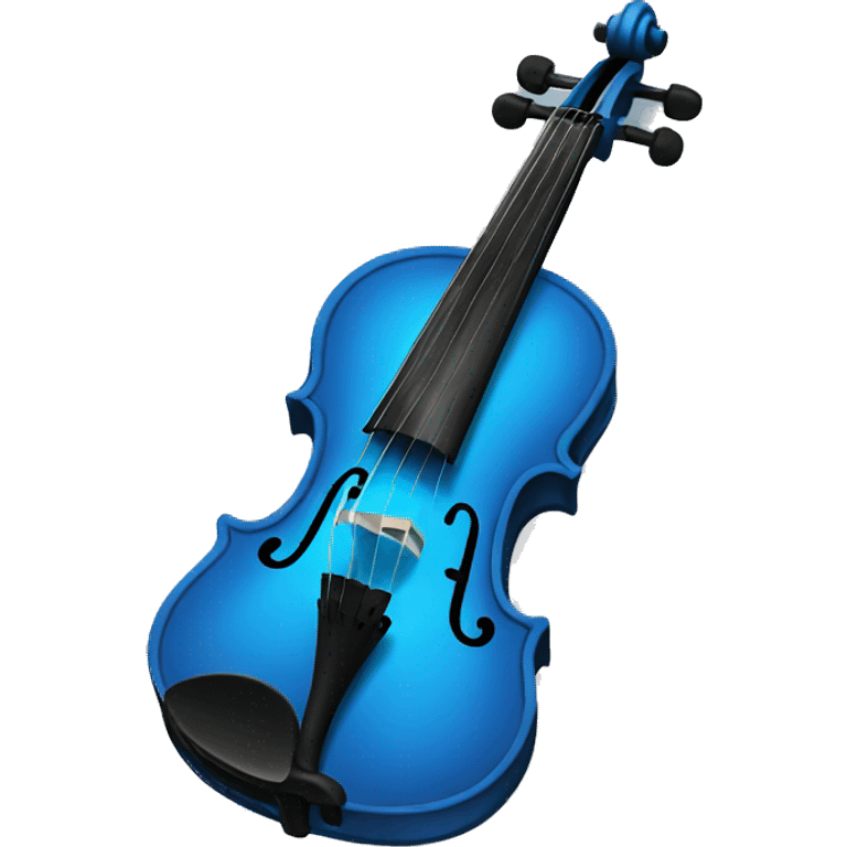 Blue violin emoji