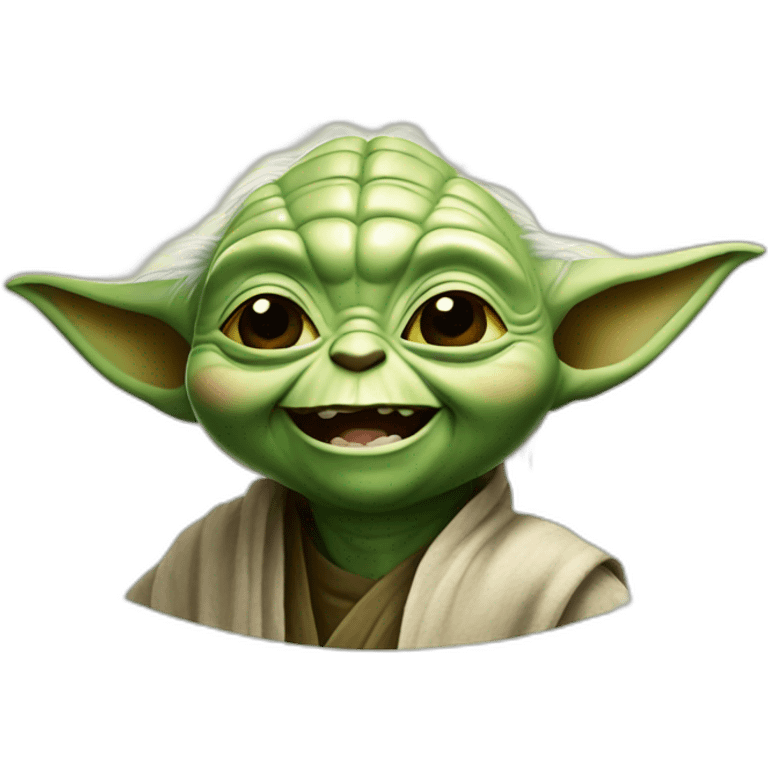 yoda laughing emoji